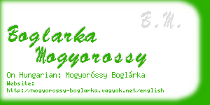 boglarka mogyorossy business card